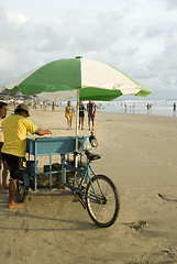 Image showing food vendor montanita beach ecuador