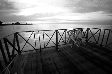 Image showing Tanjung Sepat lover jetty in the morning light