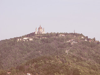 Image showing Retro looking Turin hills