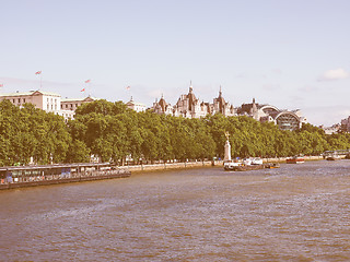 Image showing Retro looking River Thames in London