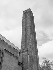 Image showing Black and white Tate Modern in London