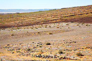 Image showing mountain old fossil in  the desert  