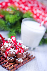 Image showing cookies with milk