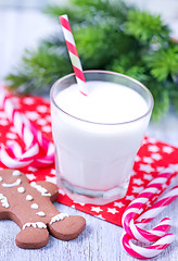 Image showing cookies with milk