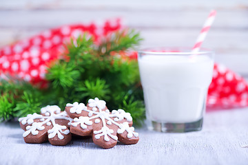 Image showing cookies with milk