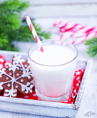 Image showing cookies with milk