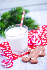 Image showing cookies with milk