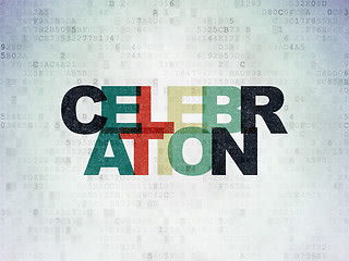 Image showing Holiday concept: Celebration on Digital Paper background