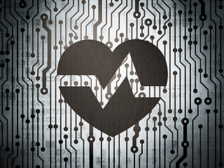 Image showing Healthcare concept: circuit board with Heart