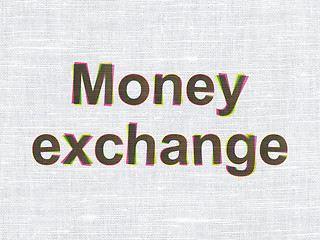 Image showing Banking concept: Money Exchange on fabric texture background