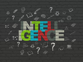 Image showing Education concept: Intelligence on wall background