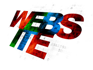 Image showing Web design concept: Website on Digital background