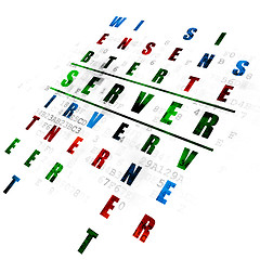 Image showing Web design concept: Server in Crossword Puzzle