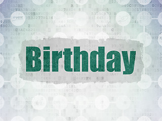 Image showing Holiday concept: Birthday on Digital Paper background