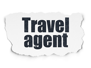 Image showing Tourism concept: Travel Agent on Torn Paper background