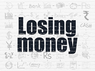 Image showing Banking concept: Losing Money on wall background