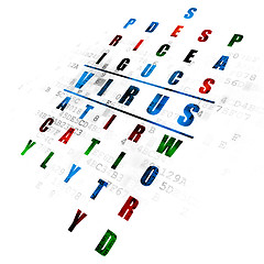 Image showing Security concept: Virus in Crossword Puzzle