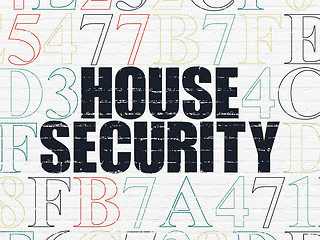 Image showing Protection concept: House Security on wall background