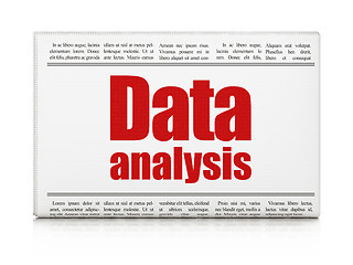 Image showing Data concept: newspaper headline Data Analysis