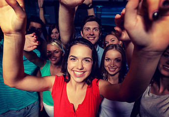 Image showing smiling women dancing in club