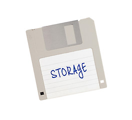 Image showing Floppy Disk - Tachnology from the past, isolated on white