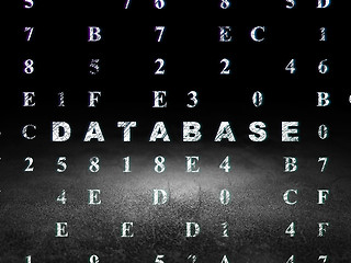 Image showing Programming concept: Database in grunge dark room