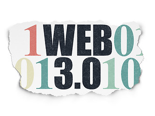 Image showing Web development concept: Web 3.0 on Torn Paper background