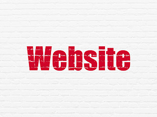 Image showing Web design concept: Website on wall background