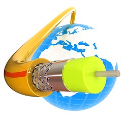 Image showing Cable for high tech connect and Earth