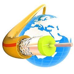 Image showing Cable for high tech connect and Earth