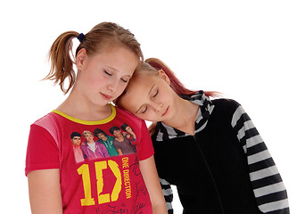 Image showing Two girls sleeping with each other.