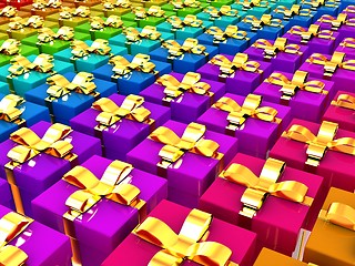 Image showing colorful gifts box