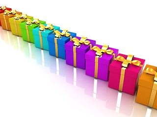 Image showing colorful gifts box