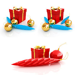 Image showing Set of  Beautiful Christmas gifts