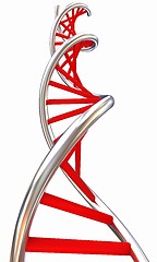 Image showing DNA structure model on white