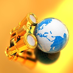 Image showing binocular around earth