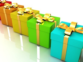 Image showing colorful gifts box