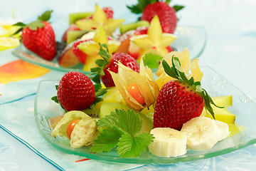 Image showing Fresh fruits as dessert