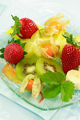 Image showing Fresh fruits as dessert