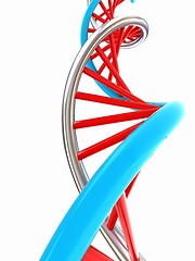 Image showing DNA structure model on white