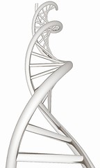 Image showing DNA structure model on white
