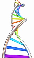 Image showing DNA structure model on white