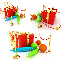 Image showing Set of  Beautiful Christmas gifts