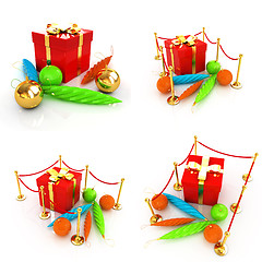 Image showing Set of  Beautiful Christmas gifts