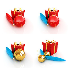 Image showing Set of  Beautiful Christmas gifts