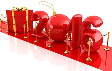 Image showing Happy new 2016 year on New Year\'s path to the success