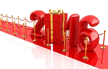 Image showing Happy new 2016 year on New Year\'s path to the success