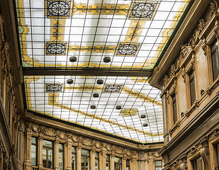 Image showing Decorated glass ceiling