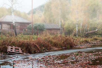 Image showing Autumn at mountain village.