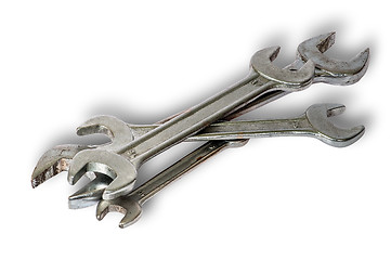 Image showing Old set of wrenches